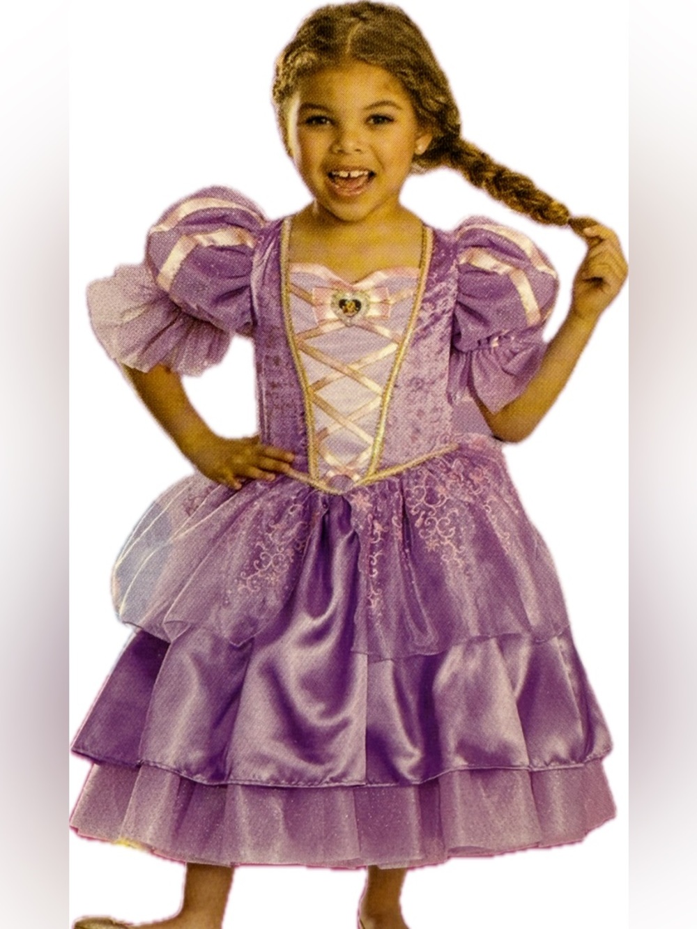NWT Disney 5-6Y Rapunzel costume glow in the dark